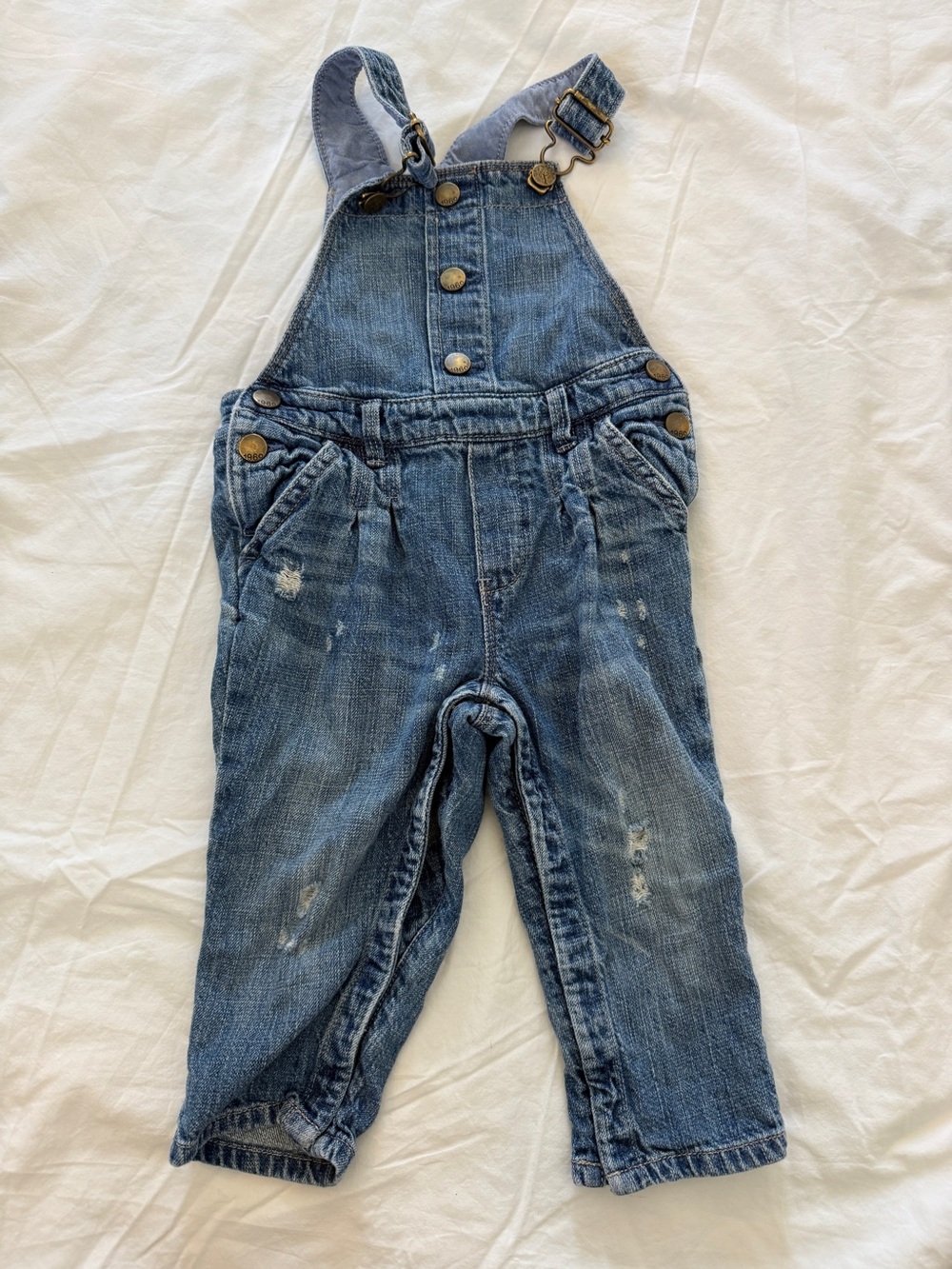 Kids Blue Denim Overalls - Casual Wash